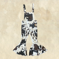 Girls' Cow Print Bell Bottom Overalls
