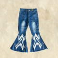 Girls' Aztec Bell-Bottom Jeans