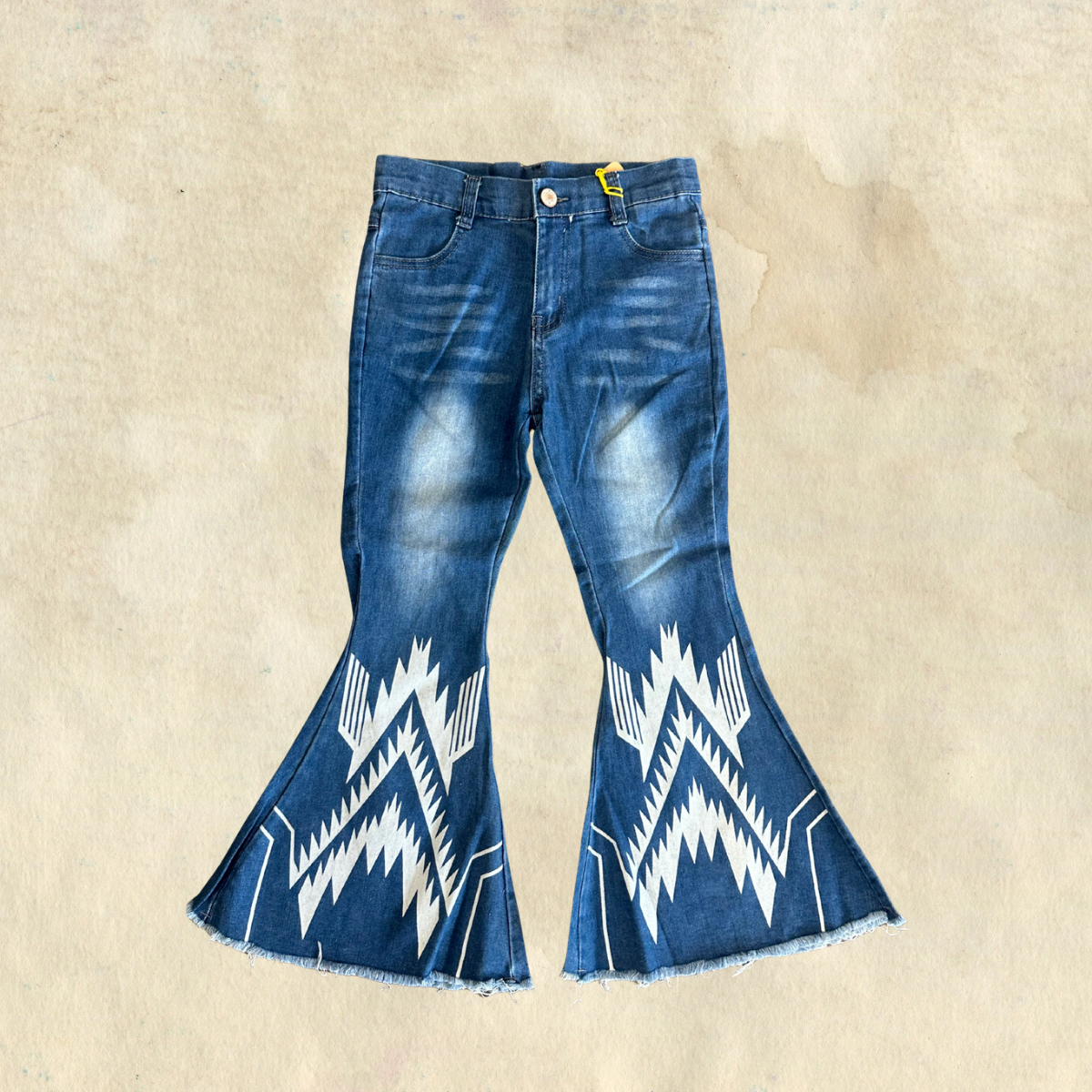 Girls' Aztec Bell-Bottom Jeans