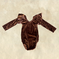 Velvet Long-Sleeve Onesie