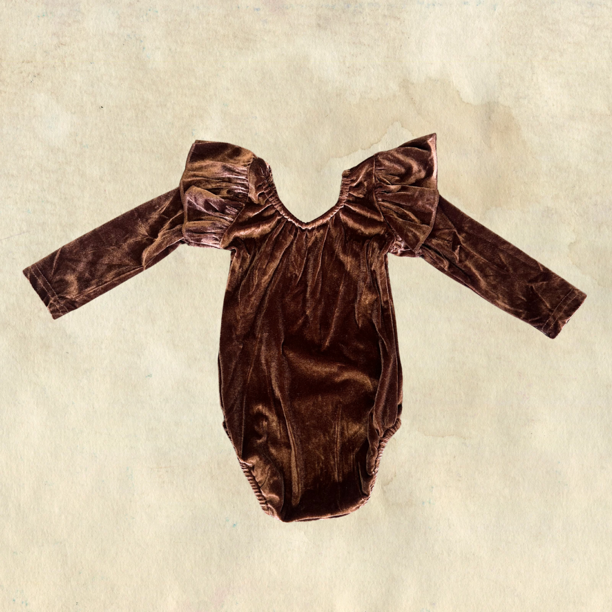 Velvet Long-Sleeve Onesie