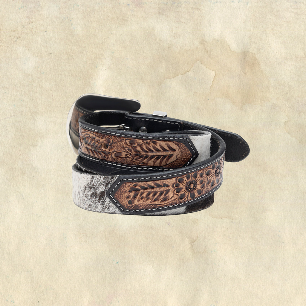Youth Myra Cowhide Tooled Leather Belt