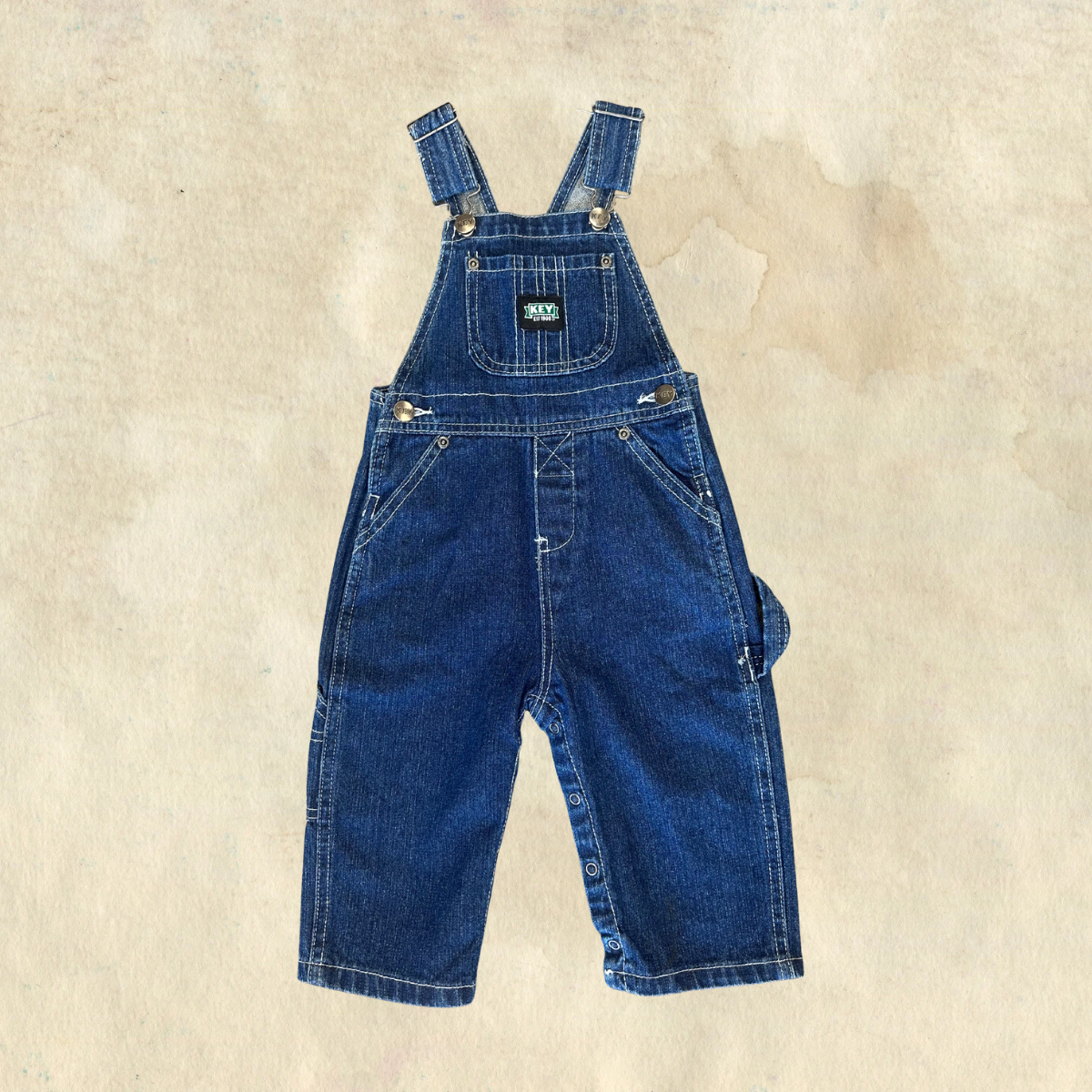 KEY Boys' Denim Overalls