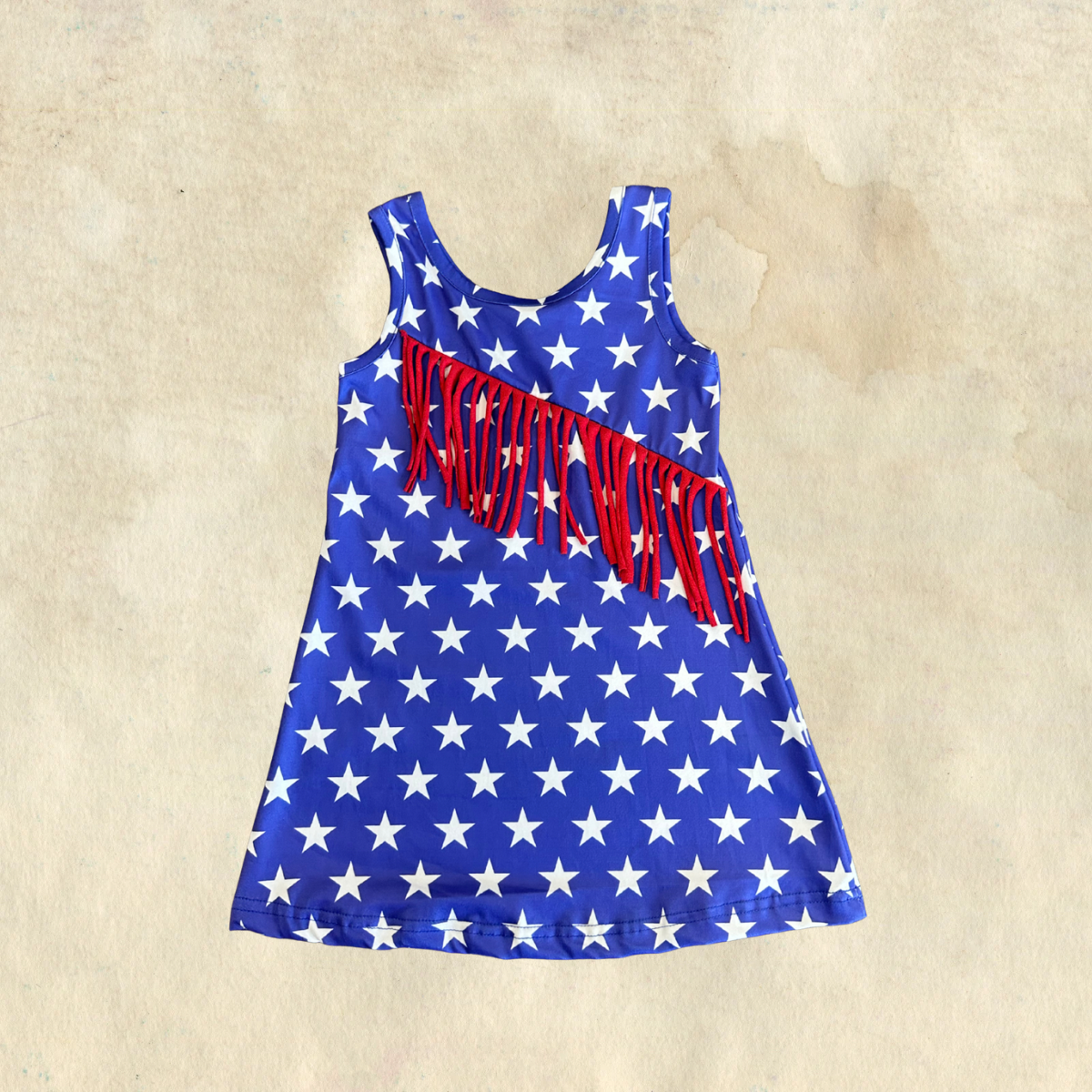 Shea Baby Blue Star Fringe Dress