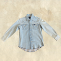 Wrangler Girls' Light Wash Denim Western Snap Shirt