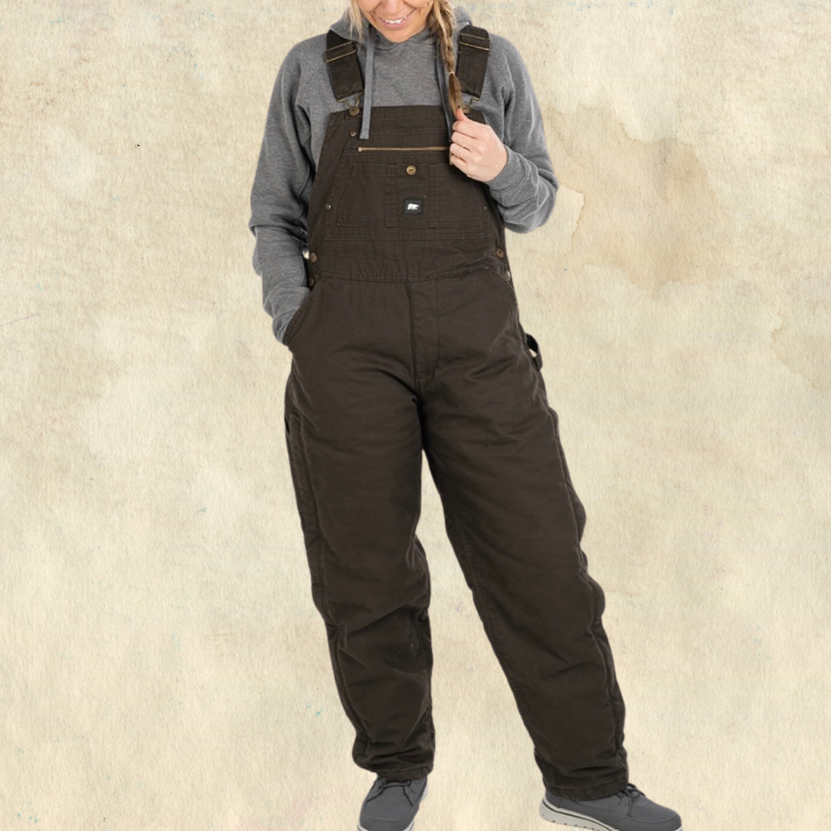 Polar King Brown Insulated Waist Bib Overalls