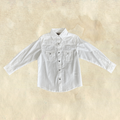 Wrangler Girls' White Western Snap Shirt