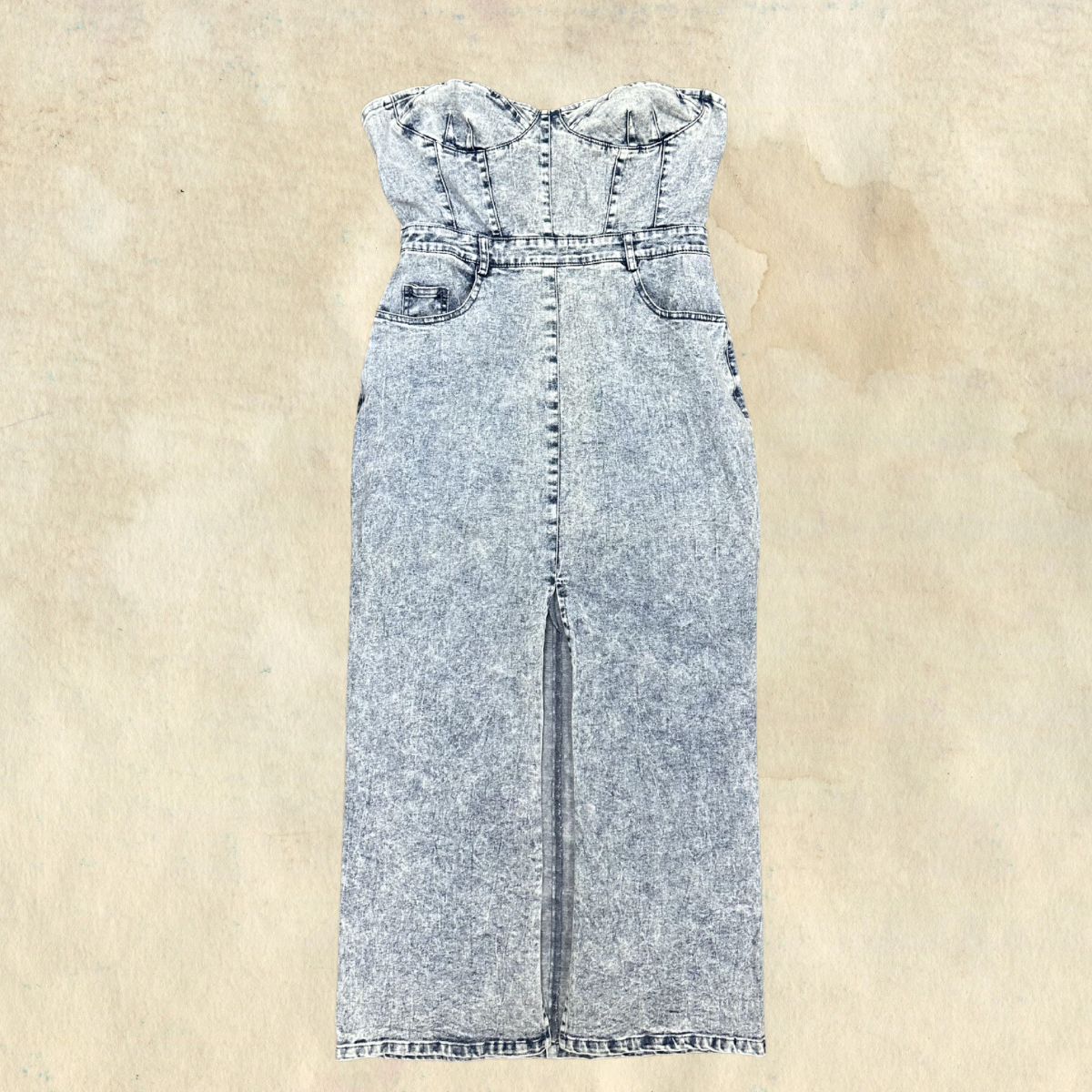 Lucky & Blessed Denim Strapless Dress