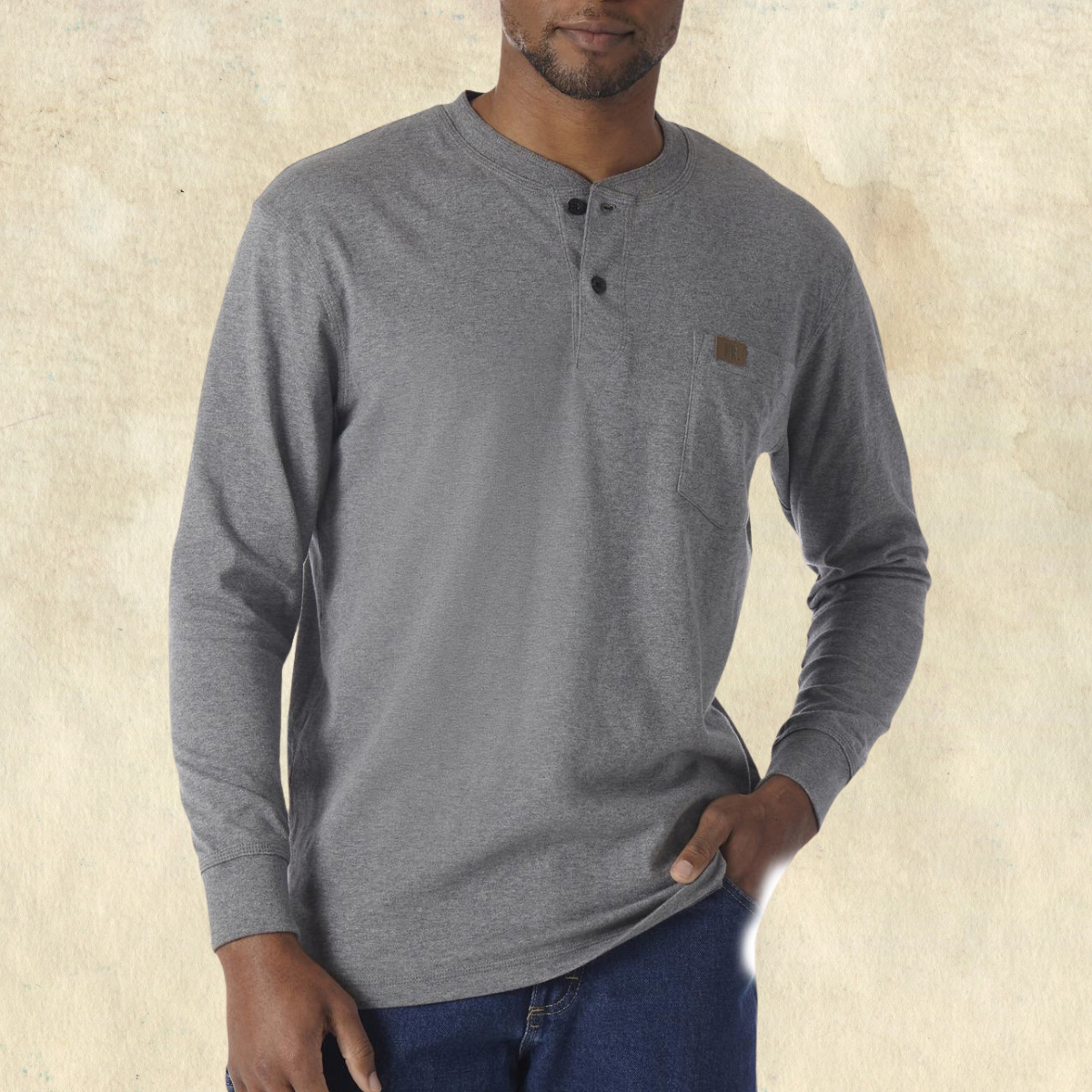 Wrangler Riggs Workwear Grey Henley