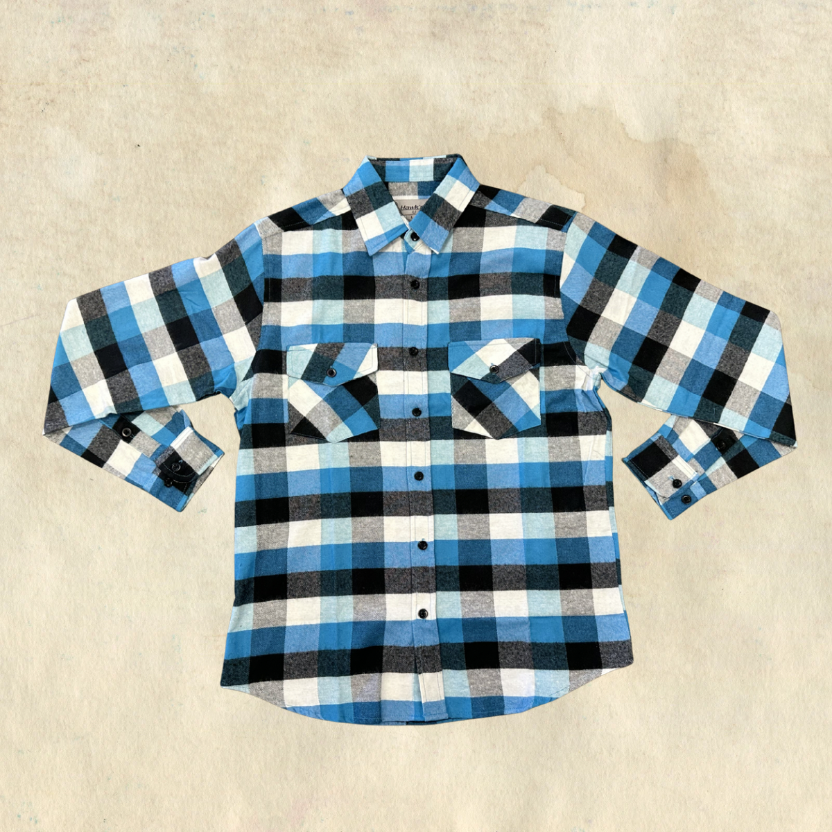 Hawk's Bay Blue Plaid Flannel