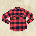 Hawk's Bay Red Plaid Flannel  Red and Black Plaid  Made in USA