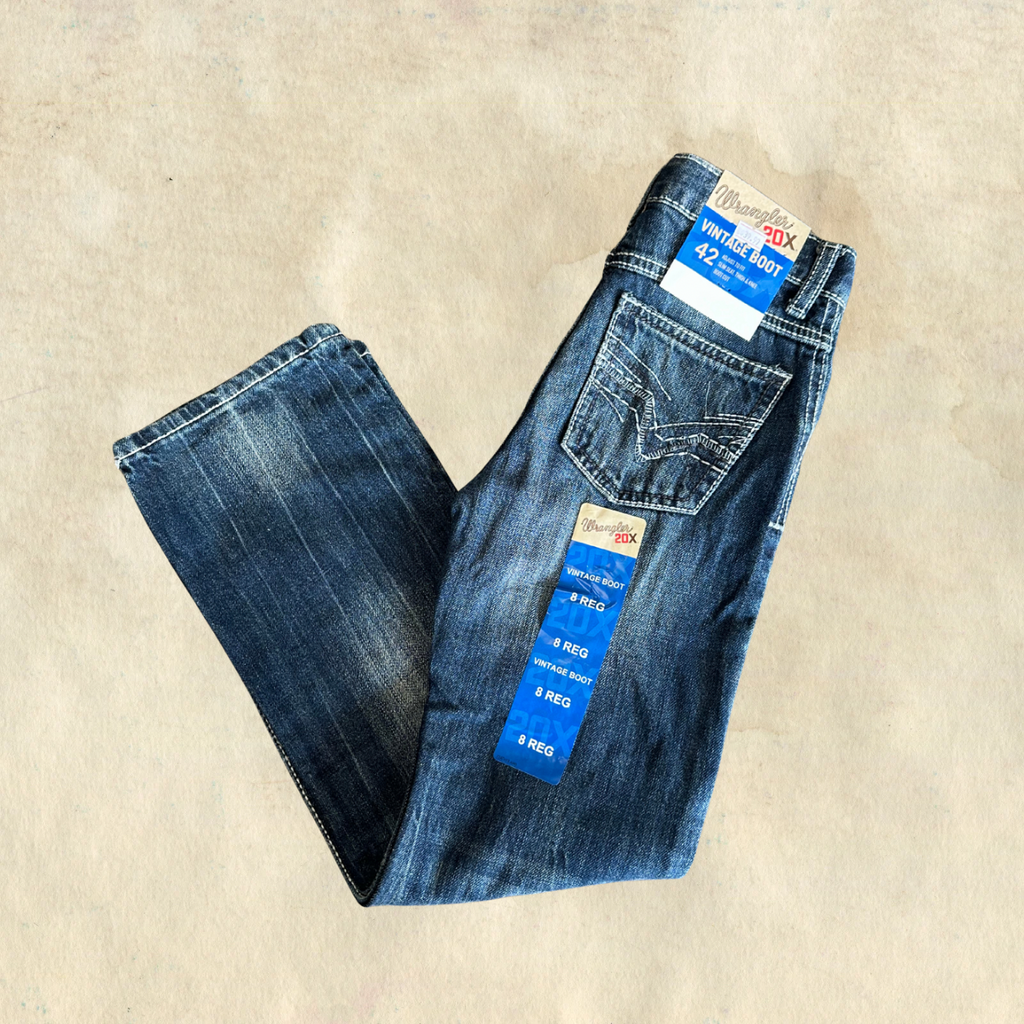 Wrangler 20X No.42 Boys' Vintage Bootcut Jean in Vintage Wash