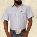 Wrangler Light Blue Pearl Snap Shirt