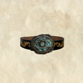 Black Tooled Leather Belt