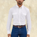 Wrangler White Button Up Western Shirt