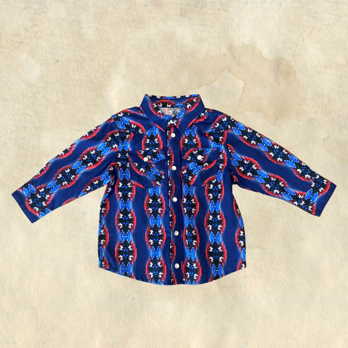 Wrangler Boys' Aztec Western Snap Shirt
