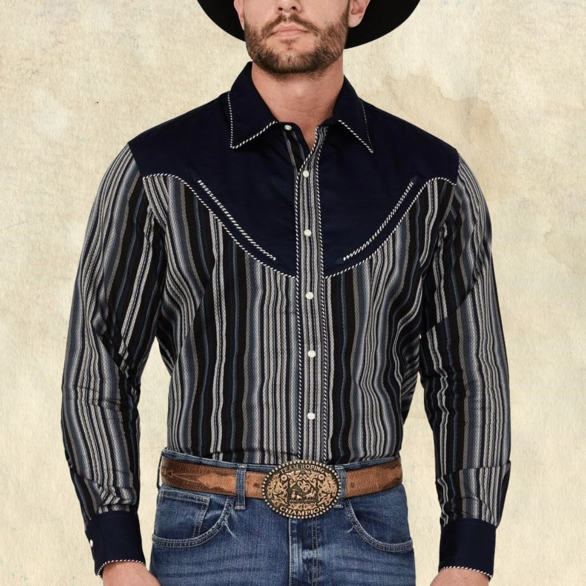 Wrangler Rodeo Navy Blue Long-Sleeve