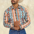 Wrangler Orange Checotah Snap Shirt