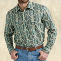 Wrangler Green Checotah Snap Shirt