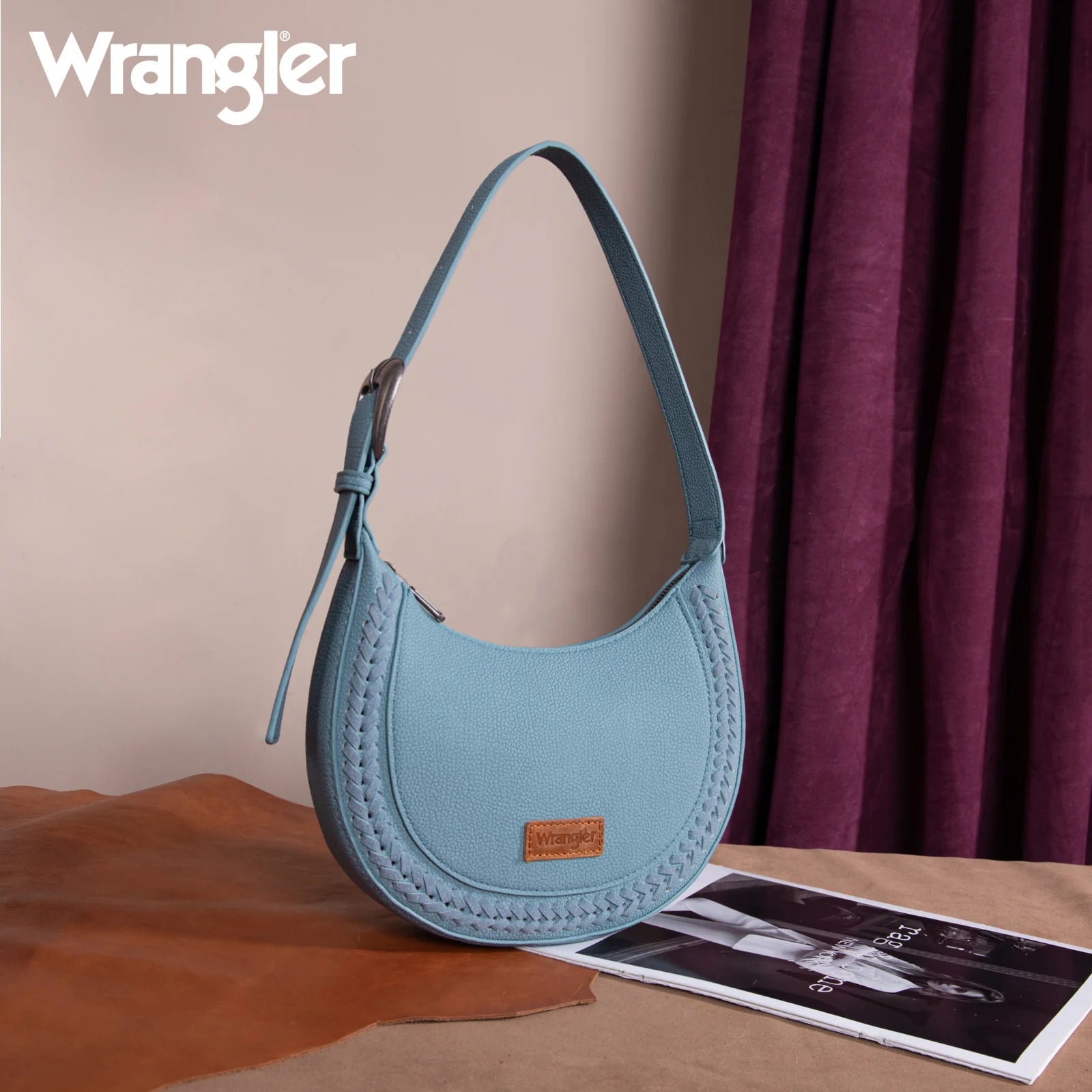 Wrangler Blue Crescent Crossbody Bag