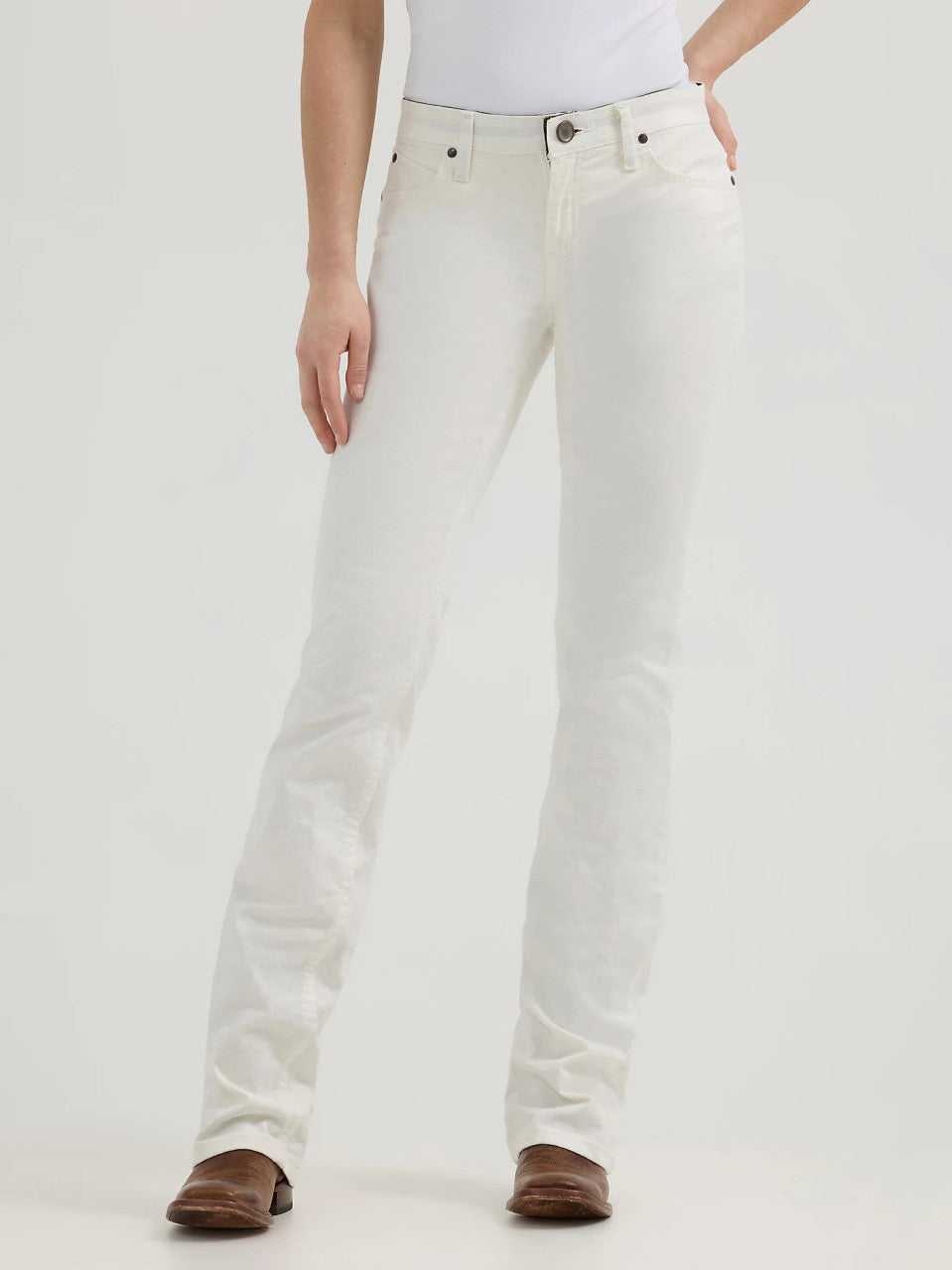 Wrangler Women's Jeans - Ultimate Riding Q-Baby - White