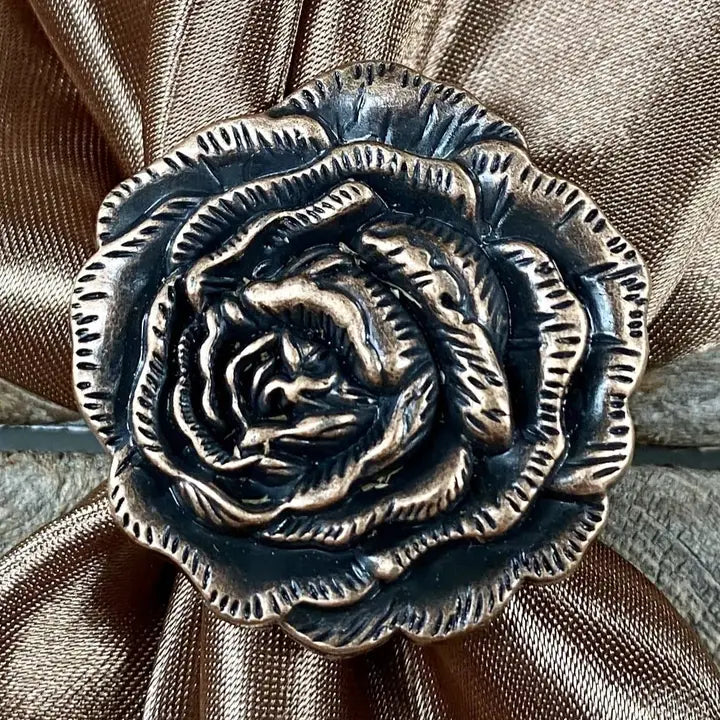 Copper Rose Concho Wild Rag Slide