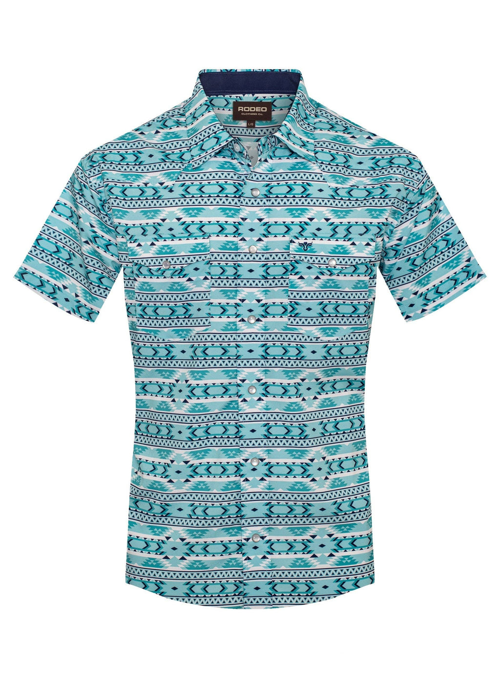 Men's Western Pearl Snap Aztec Print Shirt