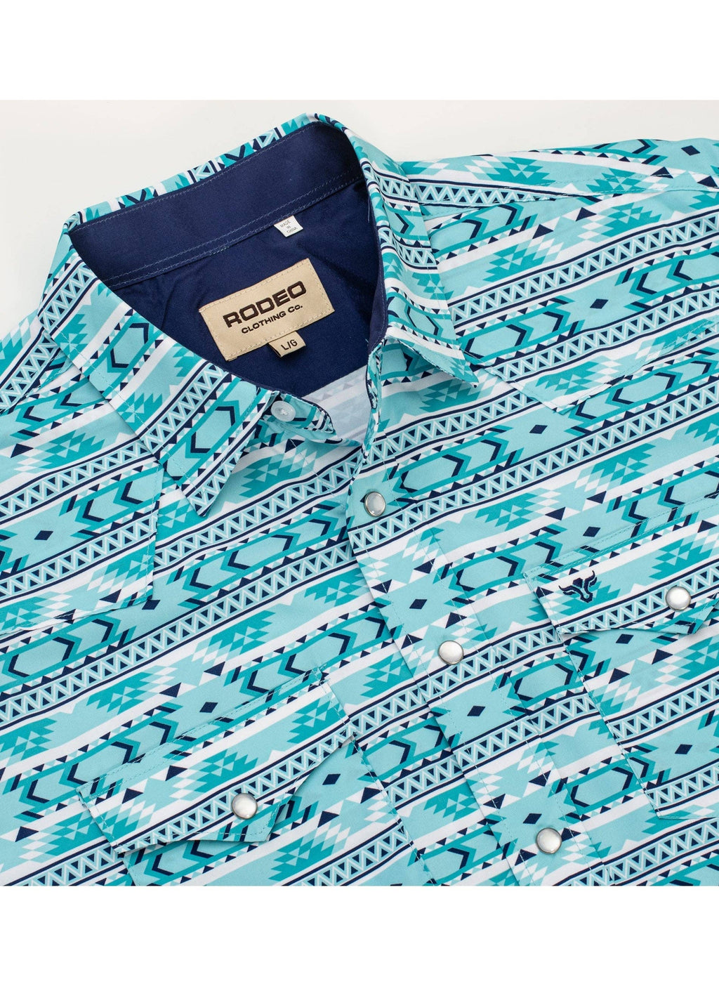 Men's Western Pearl Snap Aztec Print Shirt