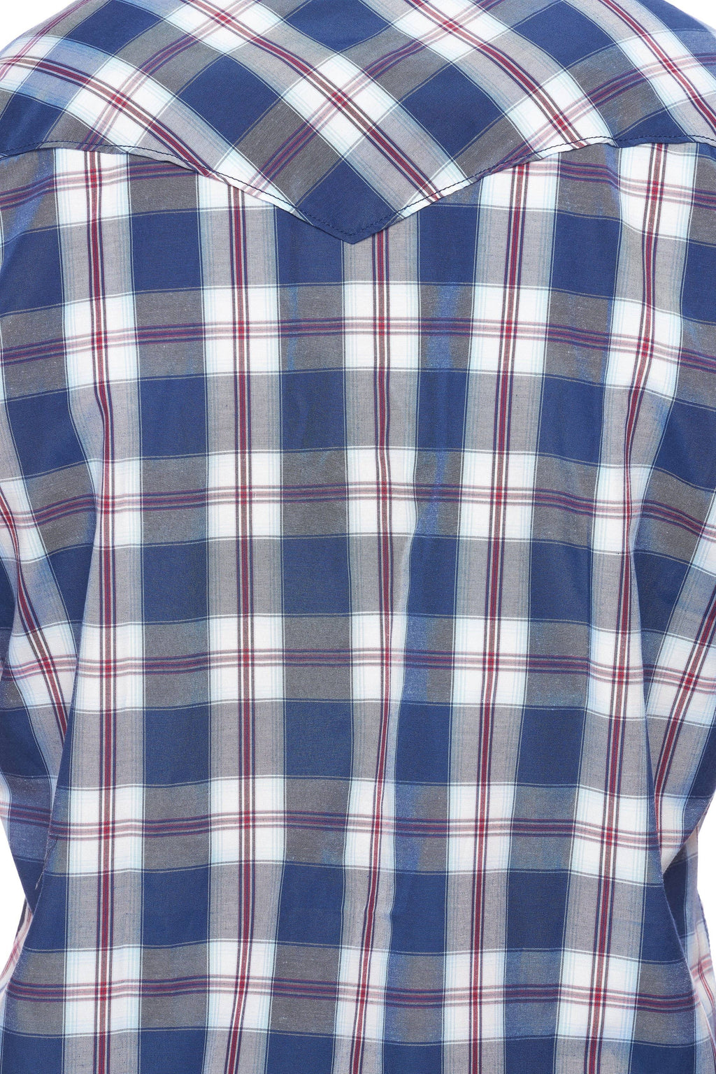 Men's Western Short Sleeve Pearl Snaps Plaid Shirt