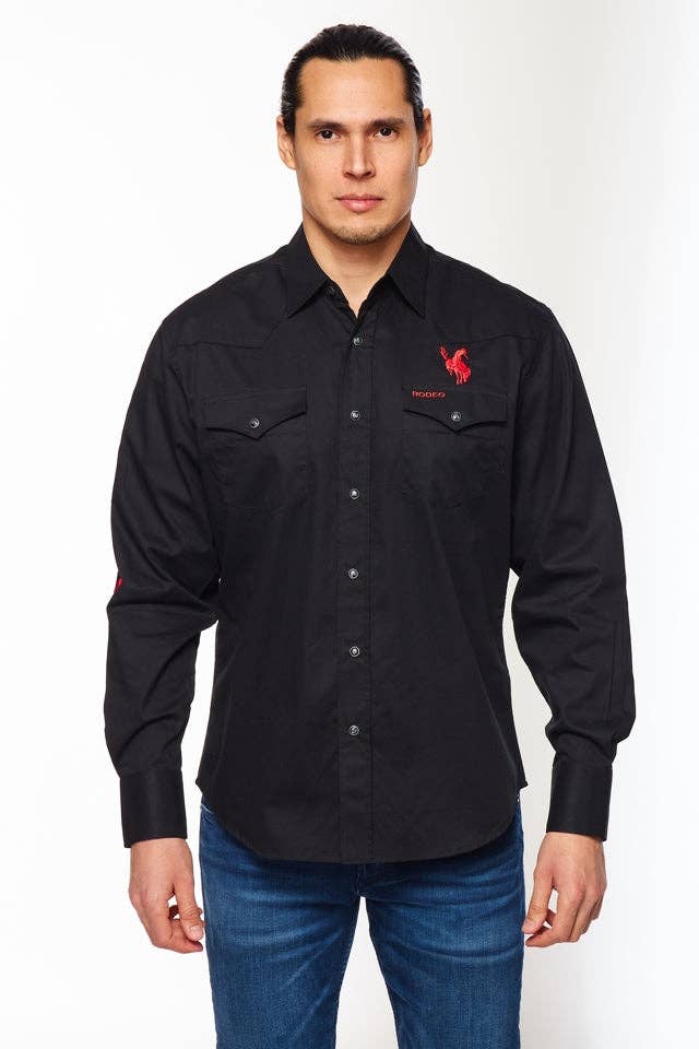 MEXICAN RODEO EMBROIDERED SIGNATURE LOGO SHIRT