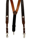 Nocona Western Suspenders Mens Round Concho Clips Black
